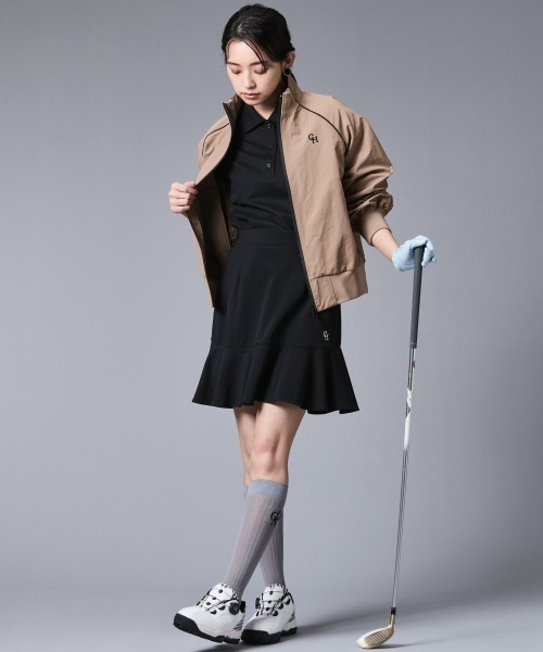 CHIC STYLE（シックスタイル）の「パフスリーブポロシャツ＜大きいサイズ有＞シックスタイルゴルフ（Tシャツ/カットソー・レディース・ベージュ/ブラック/オフホワイト・5L/4L/3L/LL/L/M）」の11枚目の写真