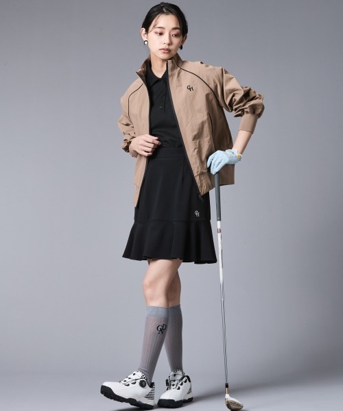 CHIC STYLE（シックスタイル）の「パフスリーブポロシャツ＜大きいサイズ有＞シックスタイルゴルフ（Tシャツ/カットソー・レディース・ベージュ/ブラック/オフホワイト・5L/4L/3L/LL/L/M）」の12枚目の写真