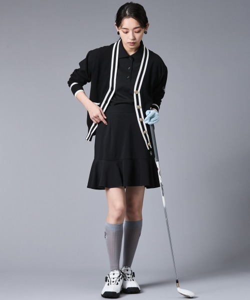 CHIC STYLE（シックスタイル）の「パフスリーブポロシャツ＜大きいサイズ有＞シックスタイルゴルフ（Tシャツ/カットソー・レディース・ベージュ/ブラック/オフホワイト・5L/4L/3L/LL/L/M）」の15枚目の写真