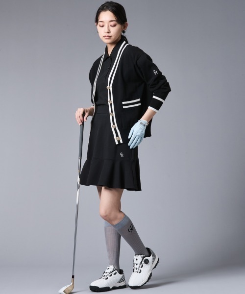 CHIC STYLE（シックスタイル）の「パフスリーブポロシャツ＜大きいサイズ有＞シックスタイルゴルフ（Tシャツ/カットソー・レディース・ベージュ/ブラック/オフホワイト・5L/4L/3L/LL/L/M）」の16枚目の写真