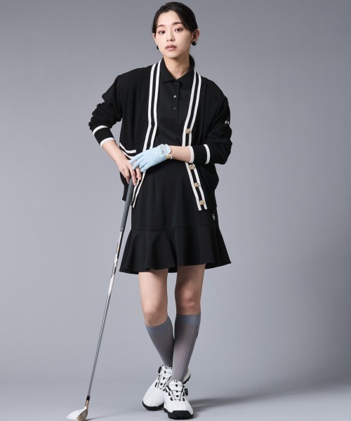 CHIC STYLE（シックスタイル）の「パフスリーブポロシャツ＜大きいサイズ有＞シックスタイルゴルフ（Tシャツ/カットソー・レディース・ベージュ/ブラック/オフホワイト・5L/4L/3L/LL/L/M）」の17枚目の写真