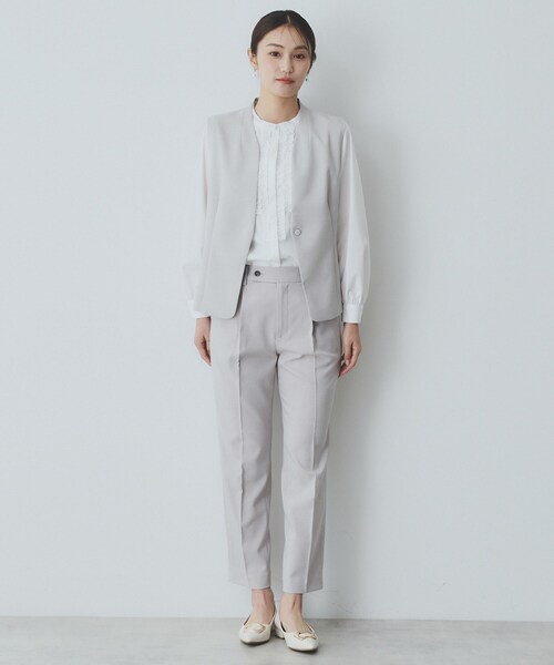 index(インデックス)の「ドライタッチストレッチノーカラージレ/セットアップ対応【洗濯機洗い可/イージーアイロン】(ベスト・レディース・グレー/チャコールグレー/ベージュ・36/38/40/42)」の9枚目の写真