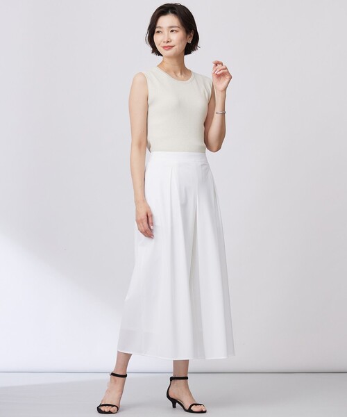 J.PRESS(ジェイプレス)の「【WEB限定カラーあり・洗える】トリコットジャージー フレアーパンツ(その他パンツ・レディース・グレー系/ホワイト系/ネイビー系・7/9/11)」の4枚目の写真