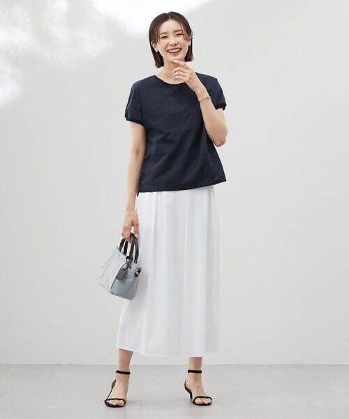 J.PRESS(ジェイプレス)の「【WEB限定カラーあり・洗える】トリコットジャージー フレアーパンツ(その他パンツ・レディース・グレー系/ホワイト系/ネイビー系・7/9/11)」の14枚目の写真