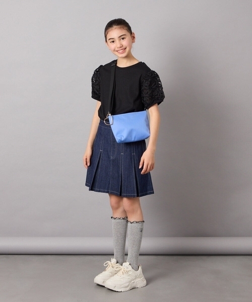 a.v.v（アーヴェヴェ）の「[KIDS]シンプルサコッシュ（ショルダーバッグ・キッズ・ブラック/ライラック/ダークインディゴブルー・120）」の7枚目の写真