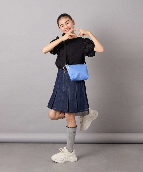 a.v.v（アーヴェヴェ）の「[KIDS]シンプルサコッシュ（ショルダーバッグ・キッズ・ブラック/ライラック/ダークインディゴブルー・120）」の8枚目の写真