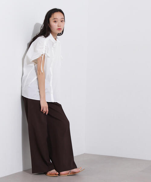 N.（N. Natural Beauty Basic）（エヌエヌナチュラルビューティーベーシック）の「バンドカラードロストシャツ（シャツ/ブラウス・レディース・ブルー系その他/オフホワイト/ピンク系その他・MEDIUM）」の10枚目の写真
