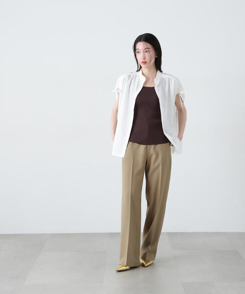 N.（N. Natural Beauty Basic）（エヌエヌナチュラルビューティーベーシック）の「バンドカラードロストシャツ（シャツ/ブラウス・レディース・ブルー系その他/オフホワイト/ピンク系その他・MEDIUM）」の18枚目の写真