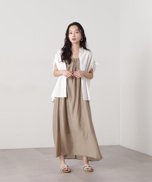 N.（N. Natural Beauty Basic）（エヌエヌナチュラルビューティーベーシック）の「バンドカラードロストシャツ（シャツ/ブラウス・レディース・ブルー系その他/オフホワイト/ピンク系その他・MEDIUM）」の20枚目の写真