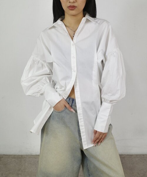 Six M（シックスエム）の「【Six M/シックスエム】デザインシャツ（シャツ/ブラウス・レディース・サックスブルー/ブラック/ホワイト・FREE）」の8枚目の写真