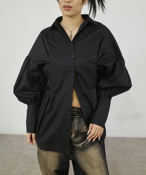 Six M（シックスエム）の「【Six M/シックスエム】デザインシャツ（シャツ/ブラウス・レディース・サックスブルー/ブラック/ホワイト・FREE）」の12枚目の写真