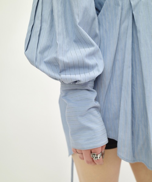 Six M（シックスエム）の「【Six M/シックスエム】デザインシャツ（シャツ/ブラウス・レディース・サックスブルー/ブラック/ホワイト・FREE）」の21枚目の写真