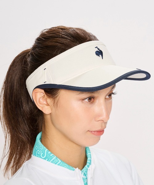 le coq sportif GOLF(ルコックスポルティフゴルフ)の「【le coq sportif GOLF】イヤーカーブサンバイザーゴルフキャップ(サンバイザー・レディース・ブルー/ピンク/ホワイト/ネイビー・F)」の16枚目の写真