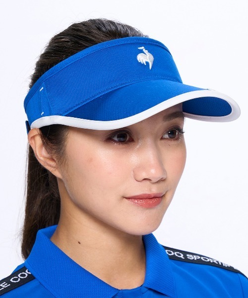 le coq sportif GOLF(ルコックスポルティフゴルフ)の「【le coq sportif GOLF】イヤーカーブサンバイザーゴルフキャップ(サンバイザー・レディース・ブルー/ピンク/ホワイト/ネイビー・F)」の9枚目の写真
