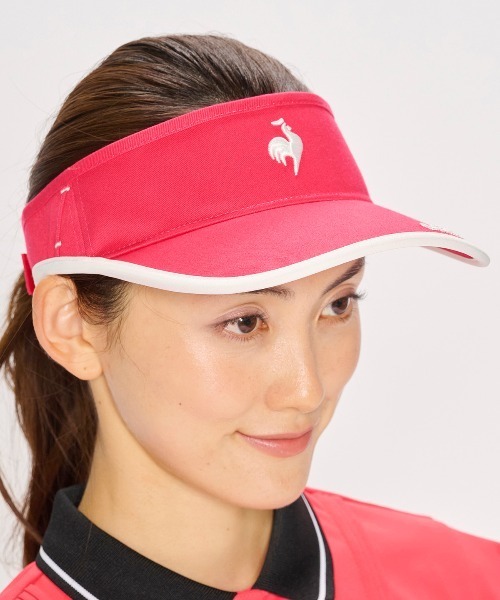 le coq sportif GOLF(ルコックスポルティフゴルフ)の「【le coq sportif GOLF】イヤーカーブサンバイザーゴルフキャップ(サンバイザー・レディース・ブルー/ピンク/ホワイト/ネイビー・F)」の12枚目の写真