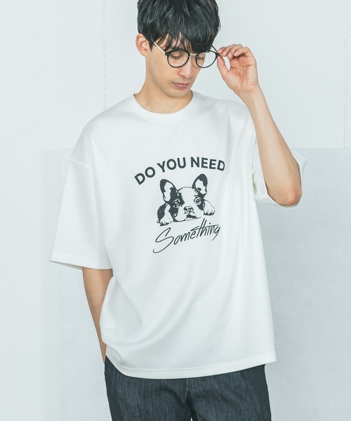 LAKOLE（ラコレ）の「ダンボールアニマル半袖Ｔ / 325997（Tシャツ/カットソー・メンズ・ホワイト/チャコール/グリーン/アクア・MEDIUM/LARGE）」の2枚目の写真