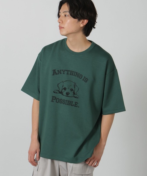 LAKOLE（ラコレ）の「ダンボールアニマル半袖Ｔ / 325997（Tシャツ/カットソー・メンズ・ホワイト/チャコール/グリーン/アクア・MEDIUM/LARGE）」の4枚目の写真