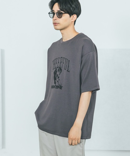 LAKOLE（ラコレ）の「ダンボールアニマル半袖Ｔ / 325997（Tシャツ/カットソー・メンズ・ホワイト/チャコール/グリーン/アクア・MEDIUM/LARGE）」の3枚目の写真