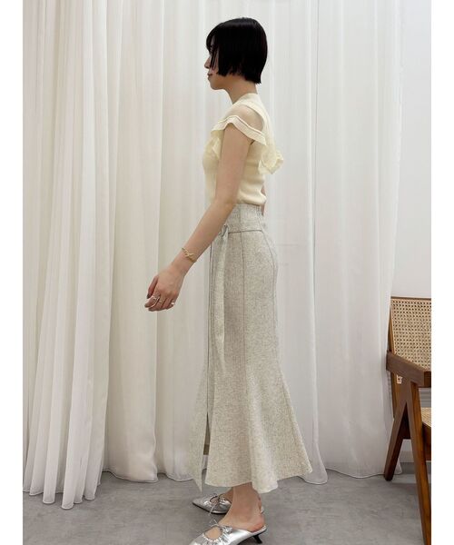 LAGUNAMOON(ラグナムーン)の「ハンカチーフスリーブニットプルオーバー(ニット/セーター・レディース・ブラック/アイボリー/ミント・FREE)」の6枚目の写真