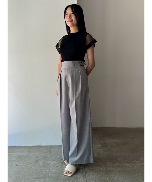 LAGUNAMOON(ラグナムーン)の「ハンカチーフスリーブニットプルオーバー(ニット/セーター・レディース・ブラック/アイボリー/ミント・FREE)」の9枚目の写真