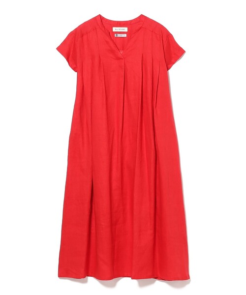 Ray BEAMS（レイビームス）の「リネン タック キーネック ワンピース [手洗い可]（ワンピース・レディース・ブラック/ブルー/レッド・ONE SIZE）」の14枚目の写真