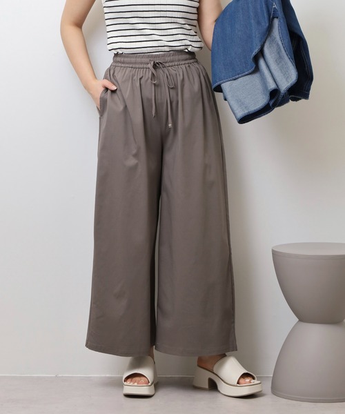 atONE(アットワン)の「ライトクールストレッチワイドパンツ(その他パンツ・レディース・ブラック/チャコール・M/L)」の10枚目の写真