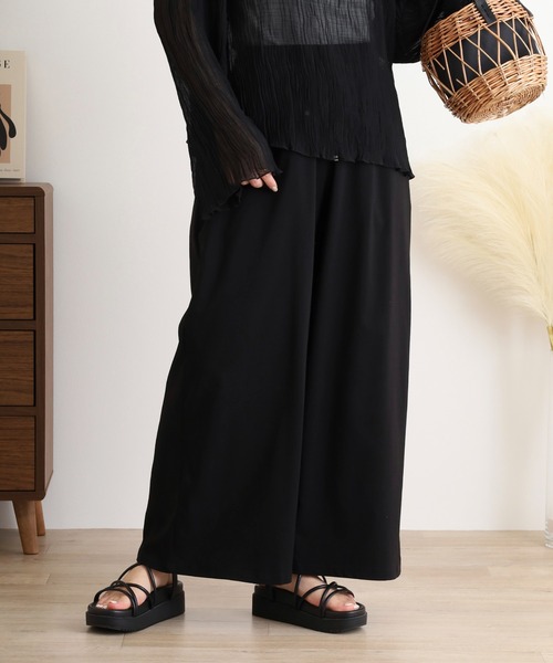 atONE(アットワン)の「ライトクールストレッチワイドパンツ(その他パンツ・レディース・ブラック/チャコール・M/L)」の15枚目の写真