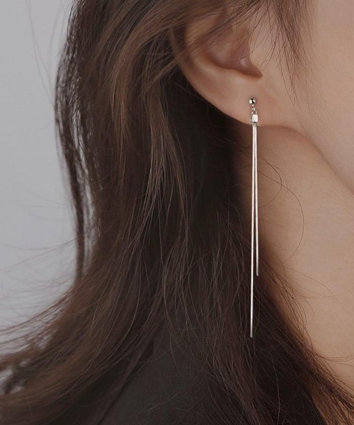 Forcement(フォースメント)の「動きのある女性らしさUP!タッセルピアス(ピアス(両耳用)・レディース・ゴールド/シルバー・ONESIZE)」の5枚目の写真