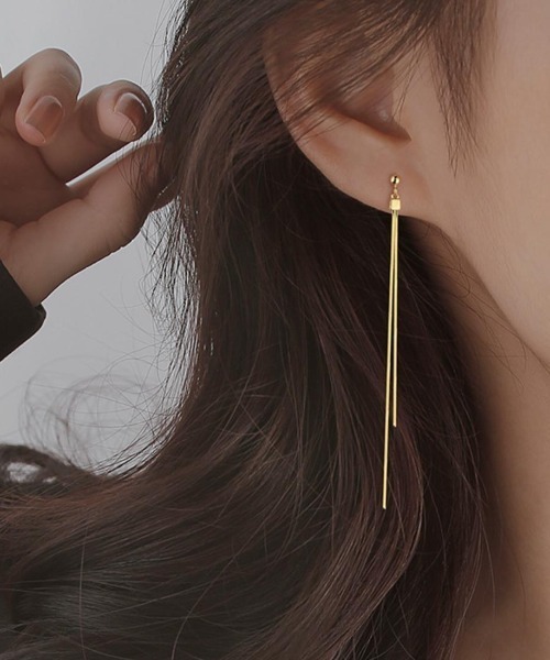 Forcement(フォースメント)の「動きのある女性らしさUP!タッセルピアス(ピアス(両耳用)・レディース・ゴールド/シルバー・ONESIZE)」の4枚目の写真