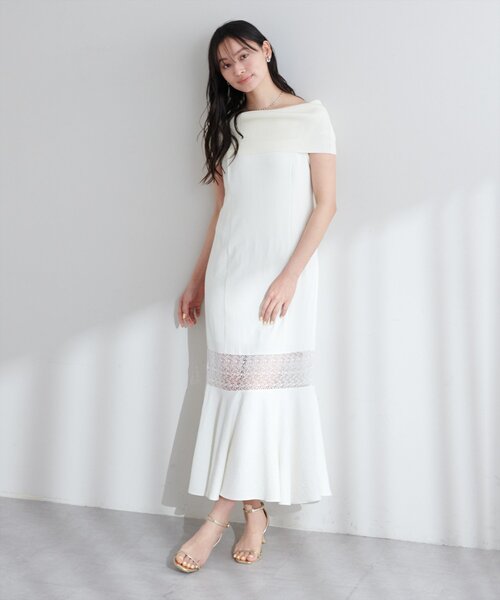 natural couture(ナチュラルクチュール)の「オフショルノースリプルオーバー(ニット/セーター・レディース・オフホワイト/サックスブルー/ピンクベージュ/ネイビー/イエロー・FREE)」の9枚目の写真
