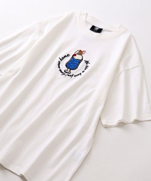Tom＆Jerry（トムアンドジェリー）の「【Tom & Jerry/トム & ジェリー】ミニサガラ刺繍ハーフスリーブTシャツ（Tシャツ/カットソー・メンズ・オフホワイト/グレイッシュベージュ/ブルーグレー/スミクロ・M/L/LL）」の17枚目の写真