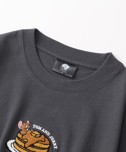 Tom＆Jerry（トムアンドジェリー）の「【Tom & Jerry/トム & ジェリー】ミニサガラ刺繍ハーフスリーブTシャツ（Tシャツ/カットソー・メンズ・オフホワイト/グレイッシュベージュ/ブルーグレー/スミクロ・M/L/LL）」の8枚目の写真