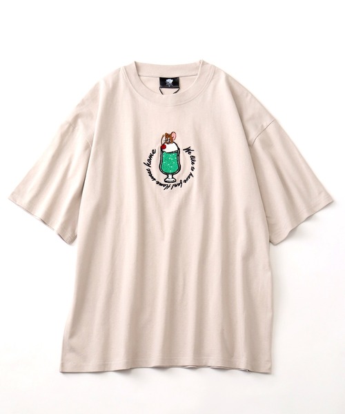 Tom＆Jerry（トムアンドジェリー）の「【Tom & Jerry/トム & ジェリー】ミニサガラ刺繍ハーフスリーブTシャツ（Tシャツ/カットソー・メンズ・オフホワイト/グレイッシュベージュ/ブルーグレー/スミクロ・M/L/LL）」の20枚目の写真