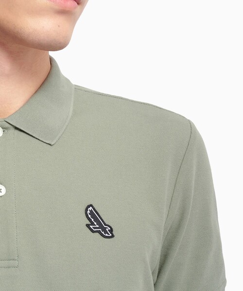 AIGLE（エーグル）の「UVカット 吸水速乾 クールマックス 半袖ポロシャツ（ポロシャツ・メンズ・ホワイト/ブラック/グリーン/ブルー・S/M/L/XL）」の15枚目の写真