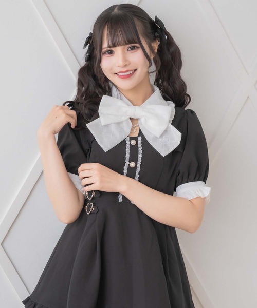 値下げROJITAシフォンのガウン&キャミソール アンサンブル フロントレースアップセットアップ[品番：RJTW0002399]｜ROJITA