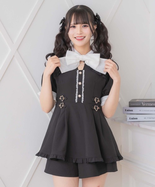 セール】リボンロゴ入りサイドバックルセットアップ（セットアップ