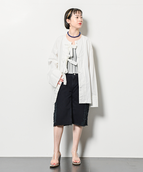 CITYSHOP(シティーショップ)の「KATHARINA DUBBICK 別注 DENIM SHORTS:デニムパンツ(デニムパンツ・レディース・ブラック・29/27)」の6枚目の写真