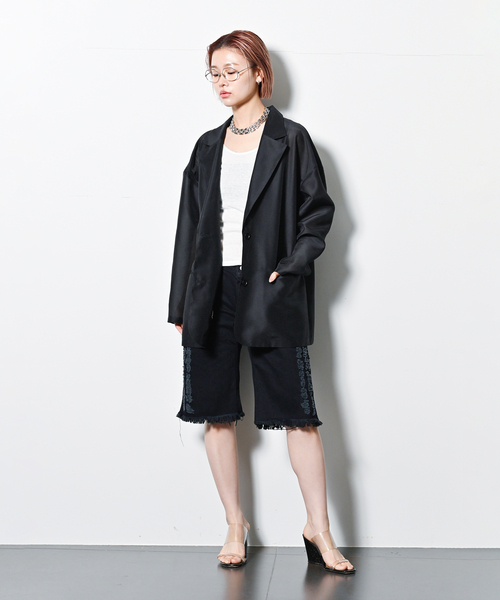 CITYSHOP(シティーショップ)の「KATHARINA DUBBICK 別注 DENIM SHORTS:デニムパンツ(デニムパンツ・レディース・ブラック・29/27)」の4枚目の写真