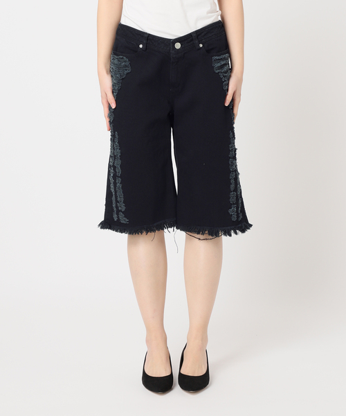 CITYSHOP(シティーショップ)の「KATHARINA DUBBICK 別注 DENIM SHORTS:デニムパンツ(デニムパンツ・レディース・ブラック・29/27)」の2枚目の写真
