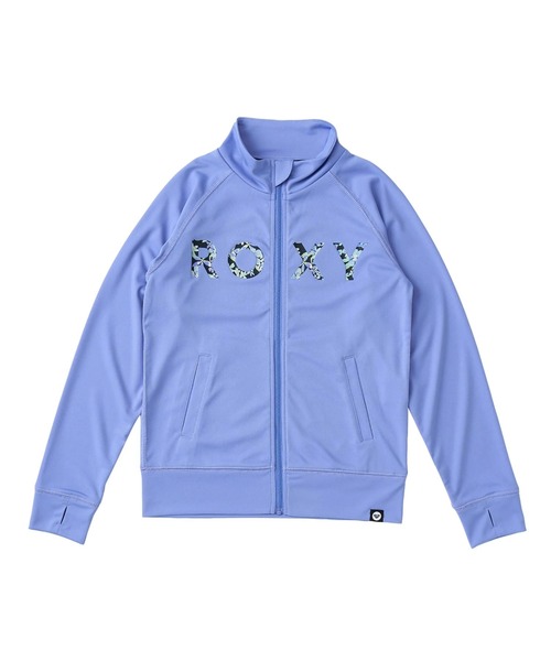 ROXY（ロキシー）の「MINI ARTSY FLORAL LO /ロキシーキッズロゴサムホール付きジップアップラッシュガード（水着）（ラッシュガード・キッズ・ホワイト/ブラック/ミント・120/130/140/150/110）」の3枚目の写真