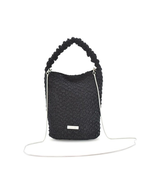 BarcosBlue(バルコスブルー)の「【BarcosBlue/バルコスブルー】ギャザーデザイン2wayミニバッグ(ハンドバッグ・レディース・ベージュ/ホワイト/ブラック・ONE SIZE)」の14枚目の写真