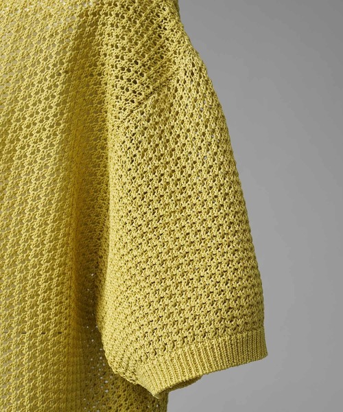 即完売！メゾンスペシャル新作メッシュショートスリーブスキッパーニットプルオーバー UNISEX》Prime-Over Mesh Short Sleeve Skipper Knit Pullover