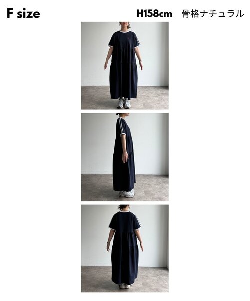 CPCM（シーピーシーエム）の「ティアードワンピース（ワンピース・レディース・オレンジ/ネイビー/グレー/チャコールグレー・FREE）」の5枚目の写真