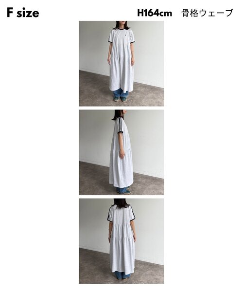 CPCM（シーピーシーエム）の「ティアードワンピース（ワンピース・レディース・オレンジ/ネイビー/グレー/チャコールグレー・FREE）」の7枚目の写真