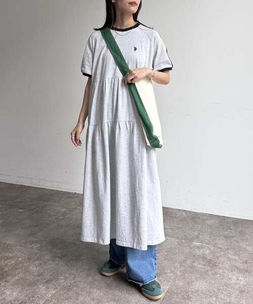 CPCM（シーピーシーエム）の「ティアードワンピース（ワンピース・レディース・オレンジ/ネイビー/グレー/チャコールグレー・FREE）」の8枚目の写真