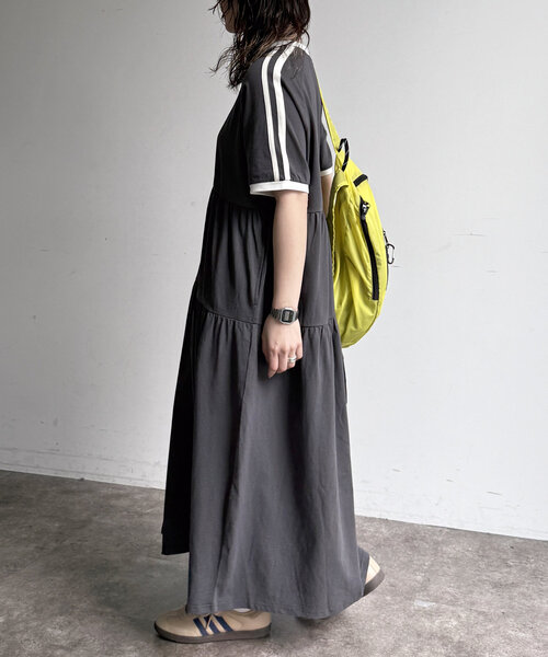 CPCM（シーピーシーエム）の「ティアードワンピース（ワンピース・レディース・オレンジ/ネイビー/グレー/チャコールグレー・FREE）」の13枚目の写真