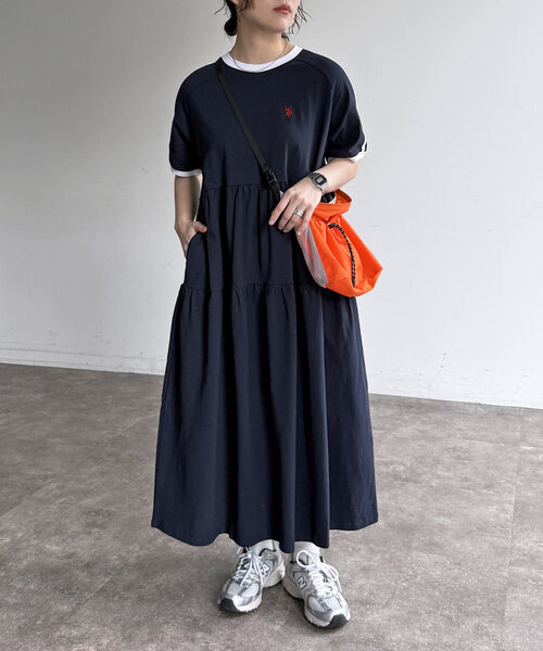 CPCM（シーピーシーエム）の「ティアードワンピース（ワンピース・レディース・オレンジ/ネイビー/グレー/チャコールグレー・FREE）」の17枚目の写真