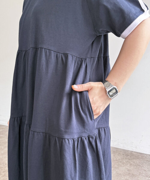 CPCM（シーピーシーエム）の「ティアードワンピース（ワンピース・レディース・オレンジ/ネイビー/グレー/チャコールグレー・FREE）」の22枚目の写真