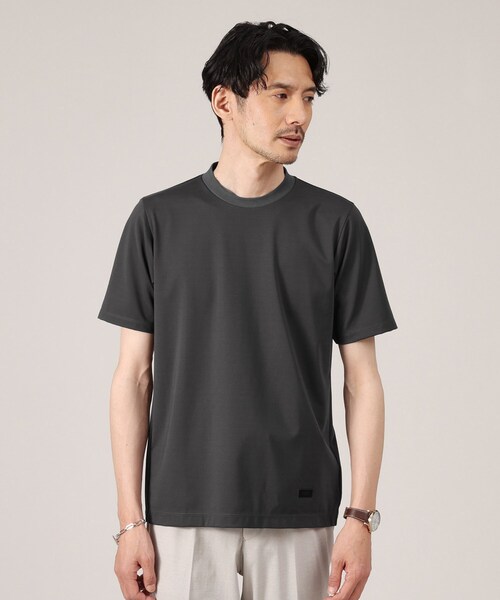 TAKEO KIKUCHI（タケオキクチ）の「【接触冷感】テーラード Tシャツ（Tシャツ/カットソー・メンズ・ブルー/ホワイト/ライトグレー/ネイビー/チャコールグレー・05/01/04/02/03）」の3枚目の写真