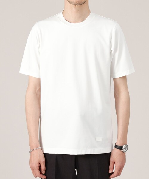 TAKEO KIKUCHI（タケオキクチ）の「【接触冷感】テーラード Tシャツ（Tシャツ/カットソー・メンズ・ブルー/ホワイト/ライトグレー/ネイビー/チャコールグレー・05/01/04/02/03）」の7枚目の写真